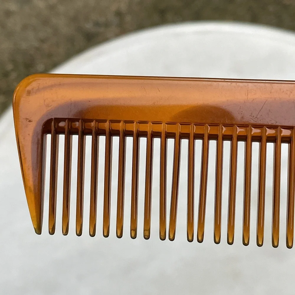 Vintage Comb Goody USA Faux Tortoise Shell‎ Brown Hair Styling Hong Kong Lot X 2